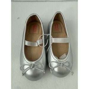 NWT Jumping Beans JunieeSilver Ballet Flats Memory Foam Toddler Size 6